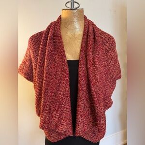 Cherry Knit Women's Red Open Cardigan